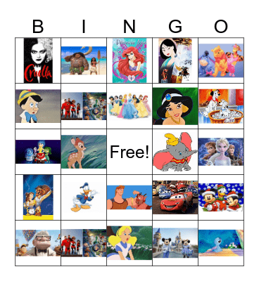 DISNEY IMAGES Bingo Card