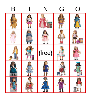 AMERICAN GIRL Bingo Card