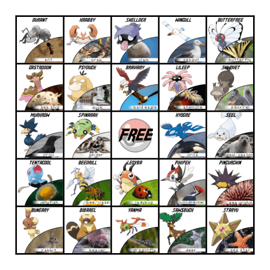 Gotta Catch 'em All! Bingo Card