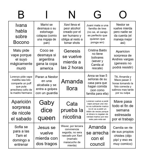 BINGO CONVIBOMBA 2024 Bingo Card