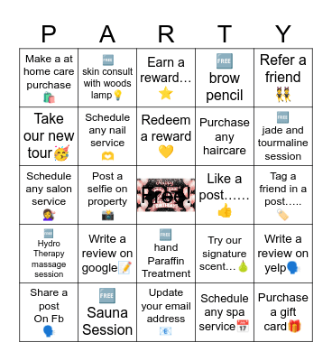 CHEERS TO 25 YEARS Bingo Card