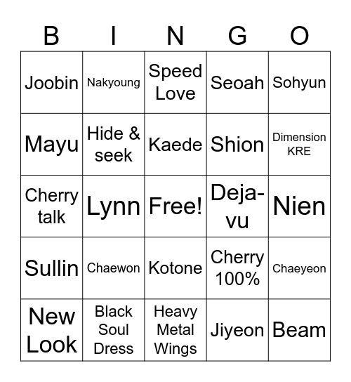 triples Bingo Card