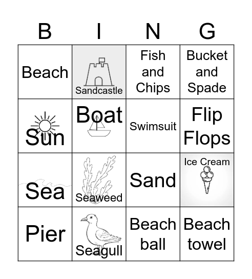 Seaside Bingo Card