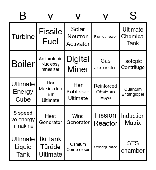 Mekanism Fight Bingo Card