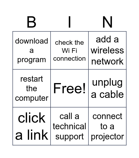 SU3U5L1: Technology at work Bingo Card