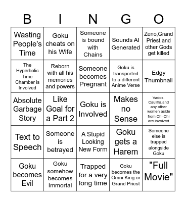 DB What If Bingo Sheet Bingo Card