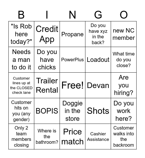 Bingo Card