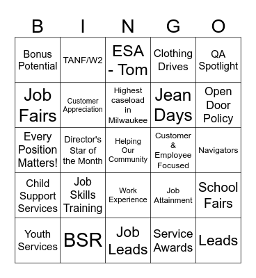 Ross Bingo Card