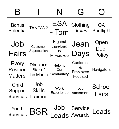 Ross Bingo Card