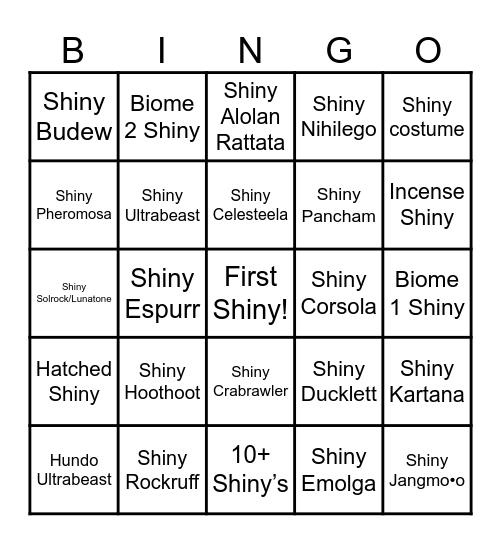 Go Fest 2024 Bingo Card