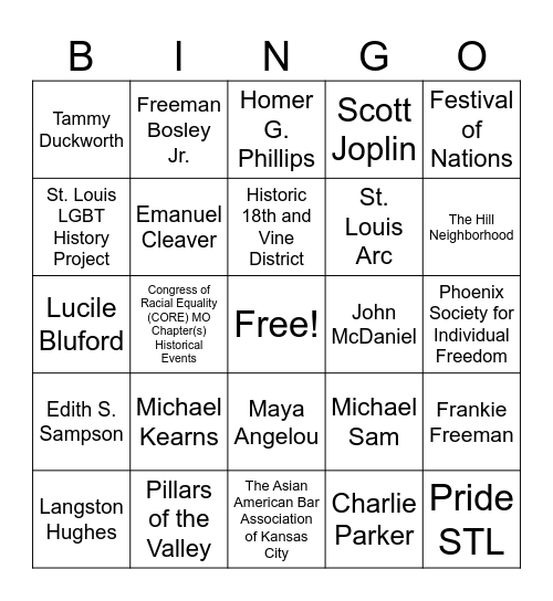 Diversity Bingo! Bingo Card