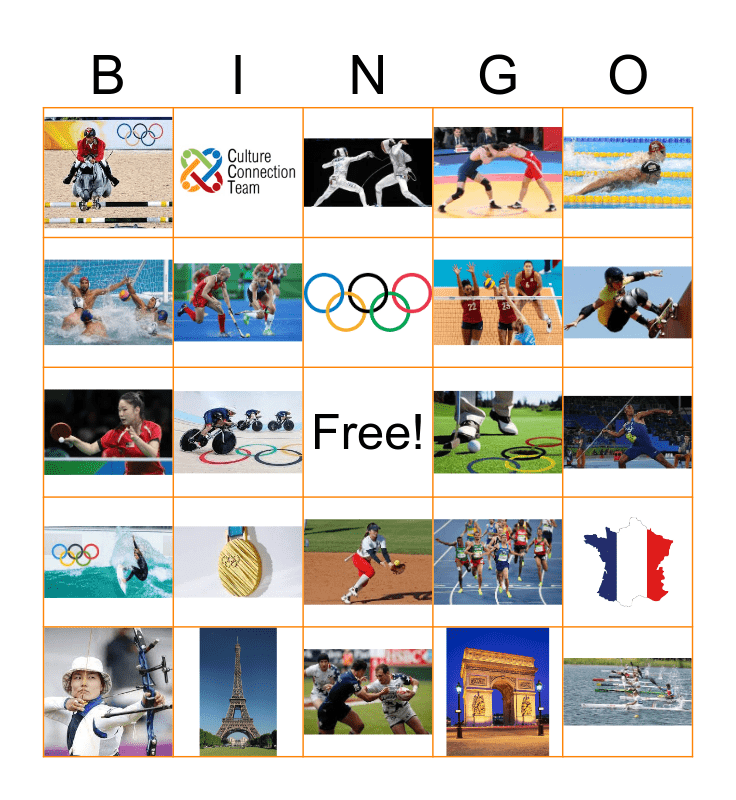 Syneos Summer Olympics Bingo Card