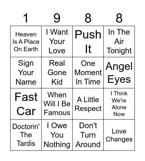 ROUND 1 Bingo Card