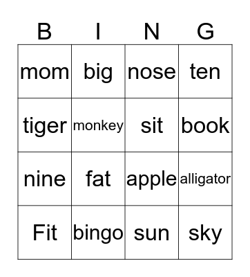 Bingo Card