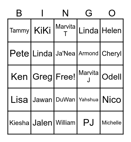 FISH FRY Bingo Card