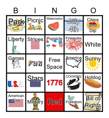 4TH OF JULY Bingo Card