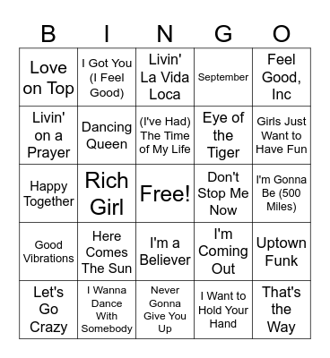 Happy Vibes Bingo Card