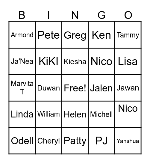 FISH FRY  Bingo Card