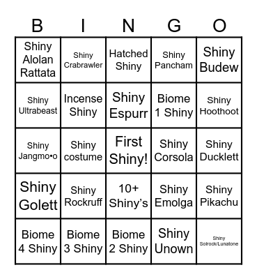 Go Fest 2024 Bingo Card