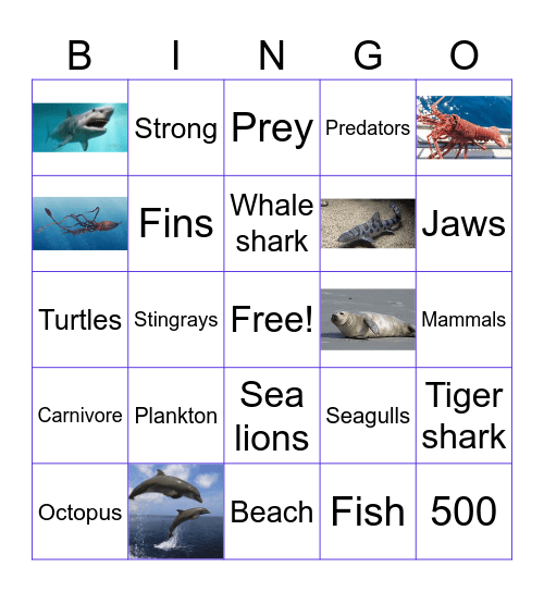 SHARK WEEK Bingo Card