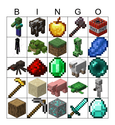 Minecraft Bingo Card