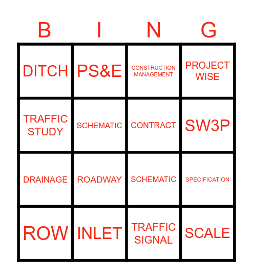 TEDSI TEAM Bingo Card