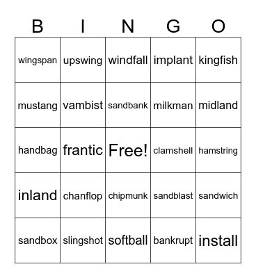 3.2 - Glued Sounds Bingo Card
