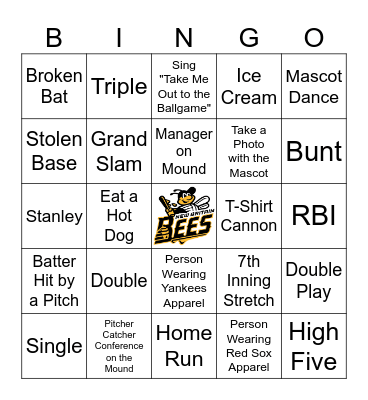Bees Bingo Card