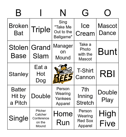 Bees Bingo Card