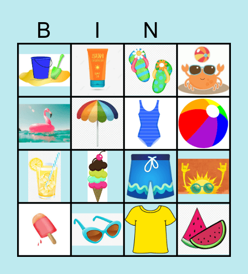 Bingo de l'été! Bingo Card