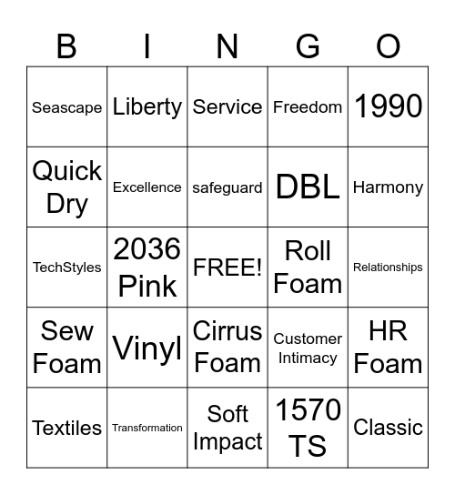 AFF | group Bingo Card