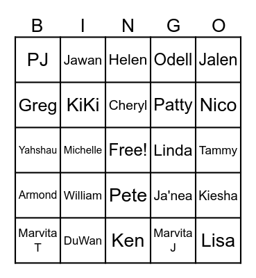 FISH FRY Bingo Card