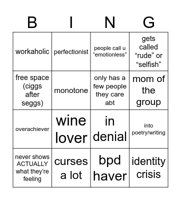 how much do u relate to chuuya? Bingo Card