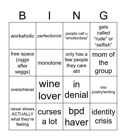 how much do u relate to chuuya? Bingo Card