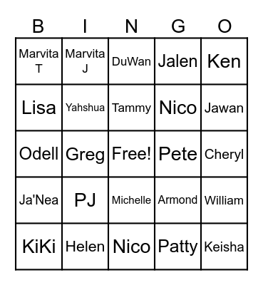 FISH FRY Bingo Card