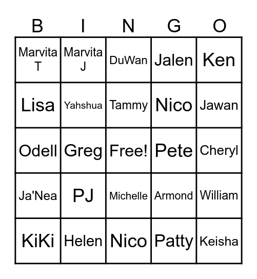 FISH FRY Bingo Card