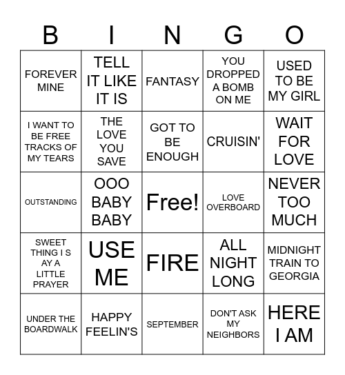 Nadyne's Decades Bingo Card