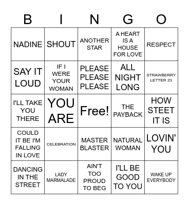 Nadyne's Decades Bingo Card