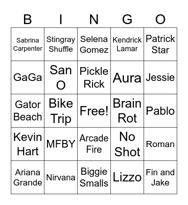 Beachcomber Bingo Card