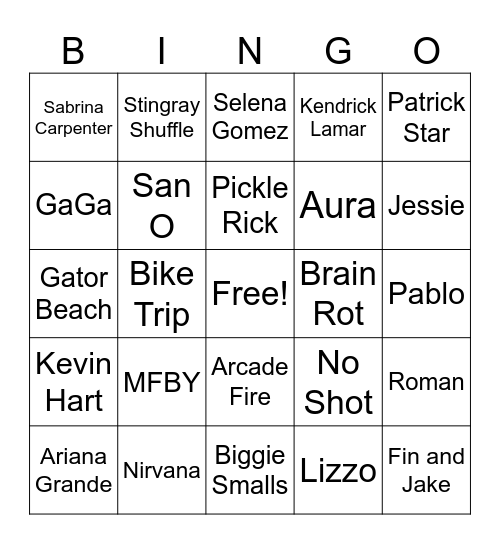 Beachcomber Bingo Card
