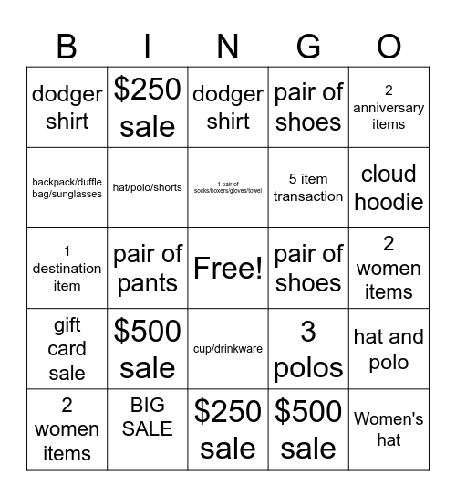 Topanga TM Bingo Card