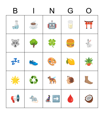 Toasty's Emoji Bingo Card