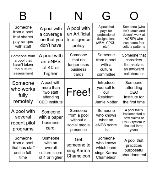 Conscious Culture Bingo Card