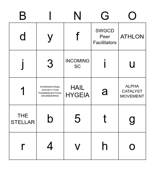 the rx for lasallian leadership Bingo Card