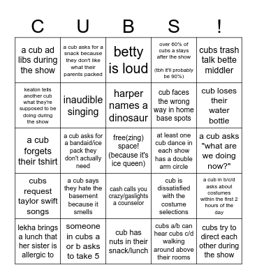 Ice Queen Bingo!!! Bingo Card