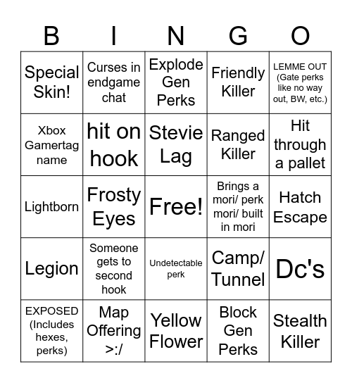 Bing Bingo Card