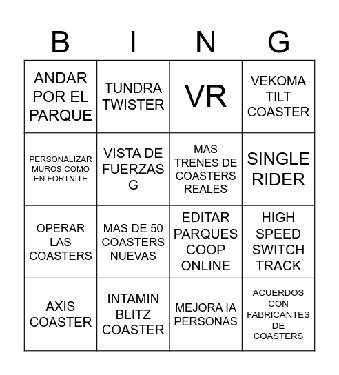 PLANCO 2 BINGO Card