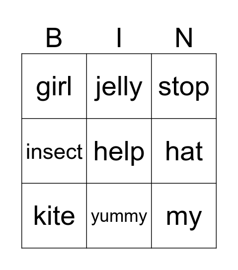 Let's Bingo Card