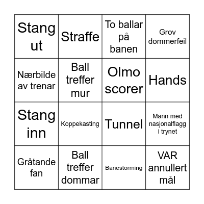 EM-finale 2024 Bingo Card