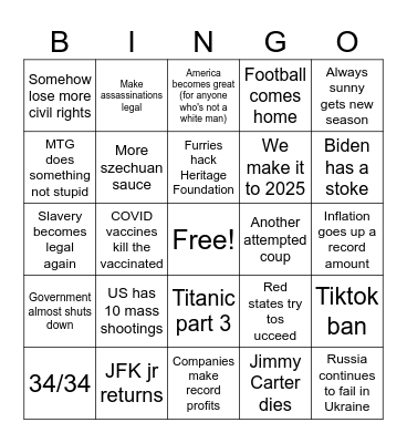 2024 Bingo Card